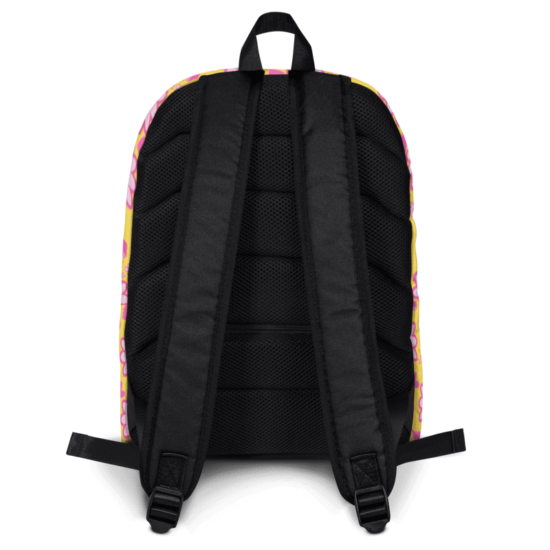 Smiley Face Preppy Yellow Backpack