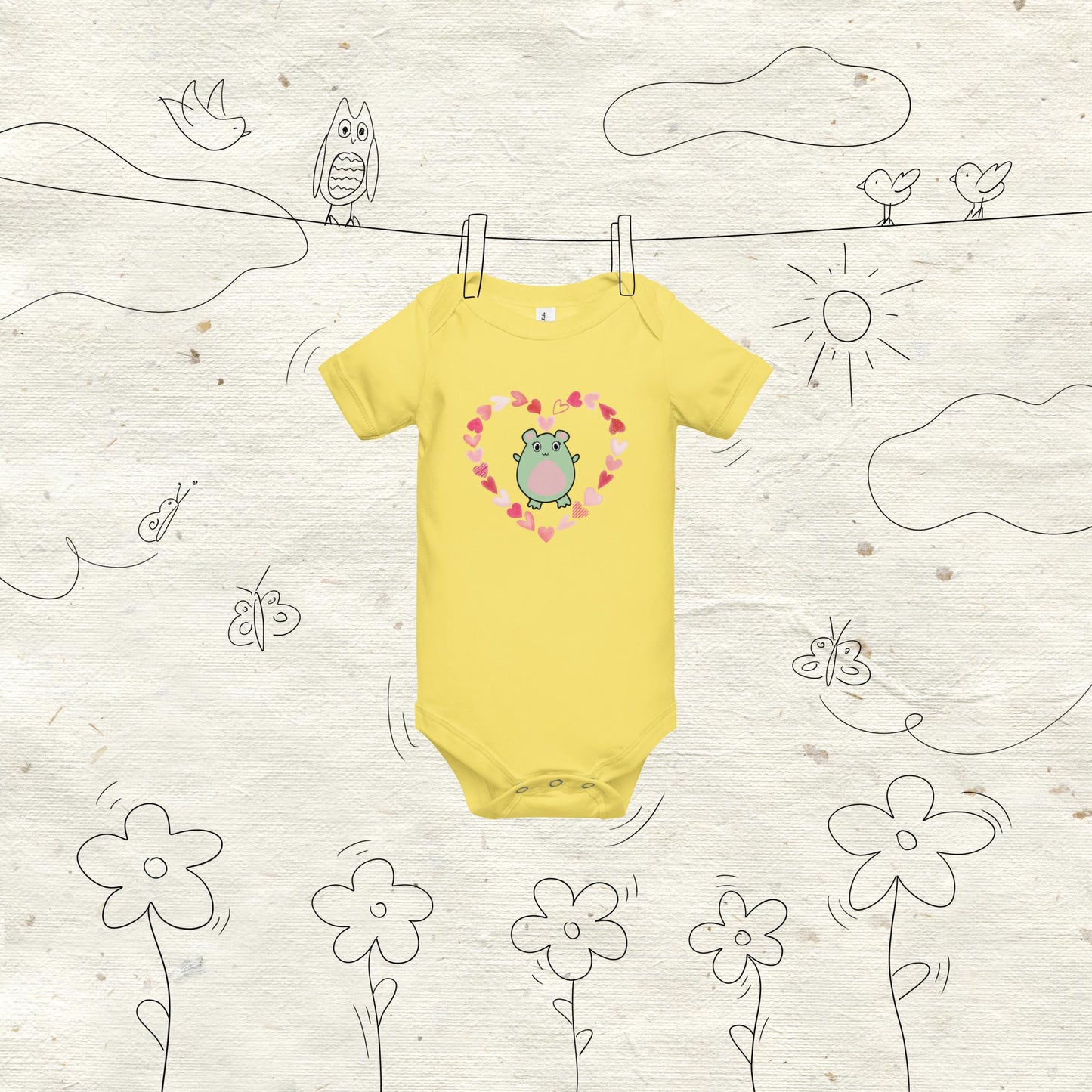 WaTTerMaLLone in Hearts Baby Short Sleeve One Piece
