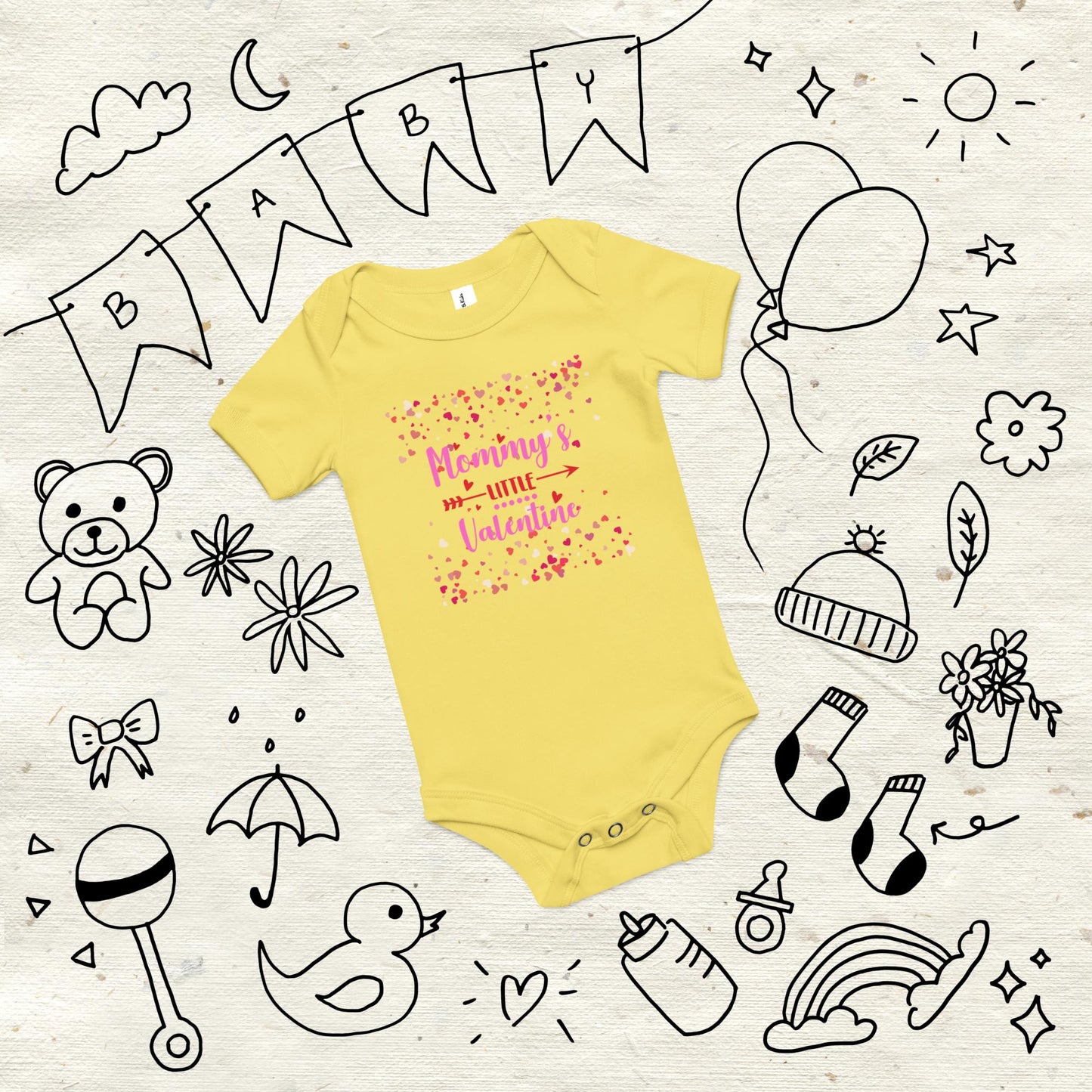 Mommy’s Little Valentine Baby Short Sleeve One Piece