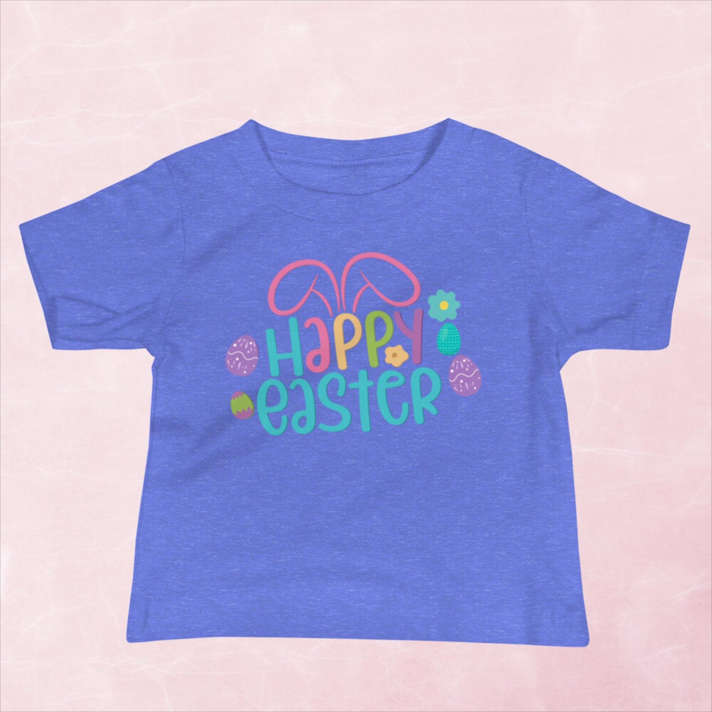 Happy Easter with Bunny Ears Baby Jersey Short Sleeve Tee