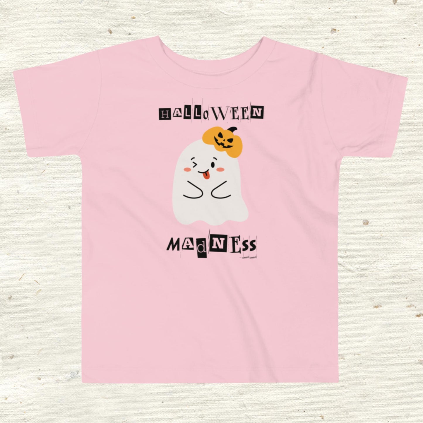 Cute Ghost Halloween Madness Toddler Short Sleeve Tee