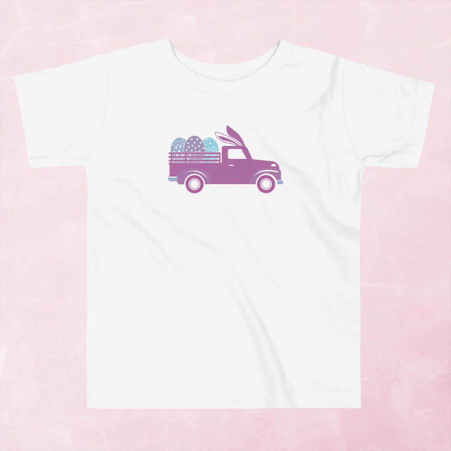 Easter Eggs in Truck Toddler Short Sleeve Tee