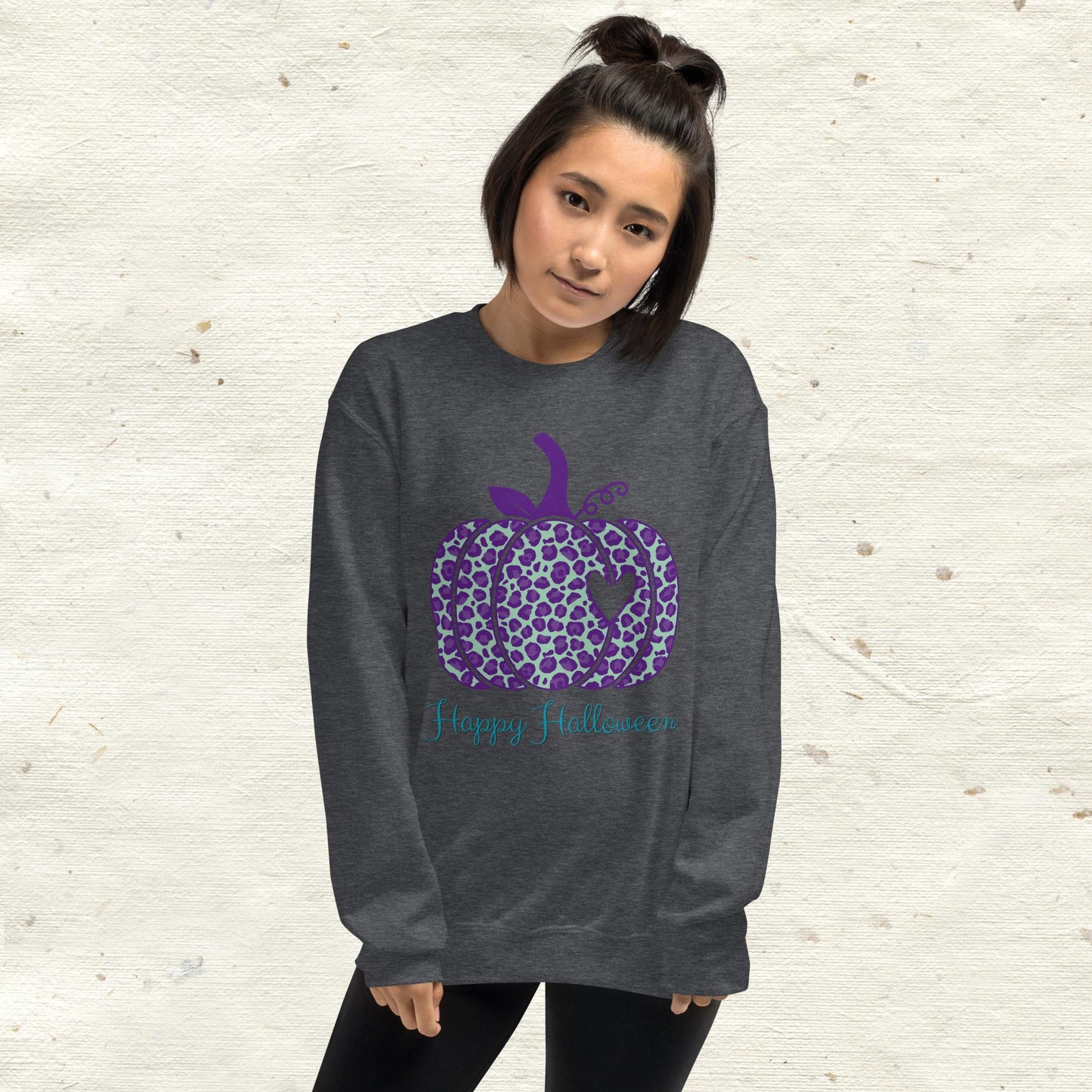 Happy Halloween Purple Pumpkin Sweatshirt