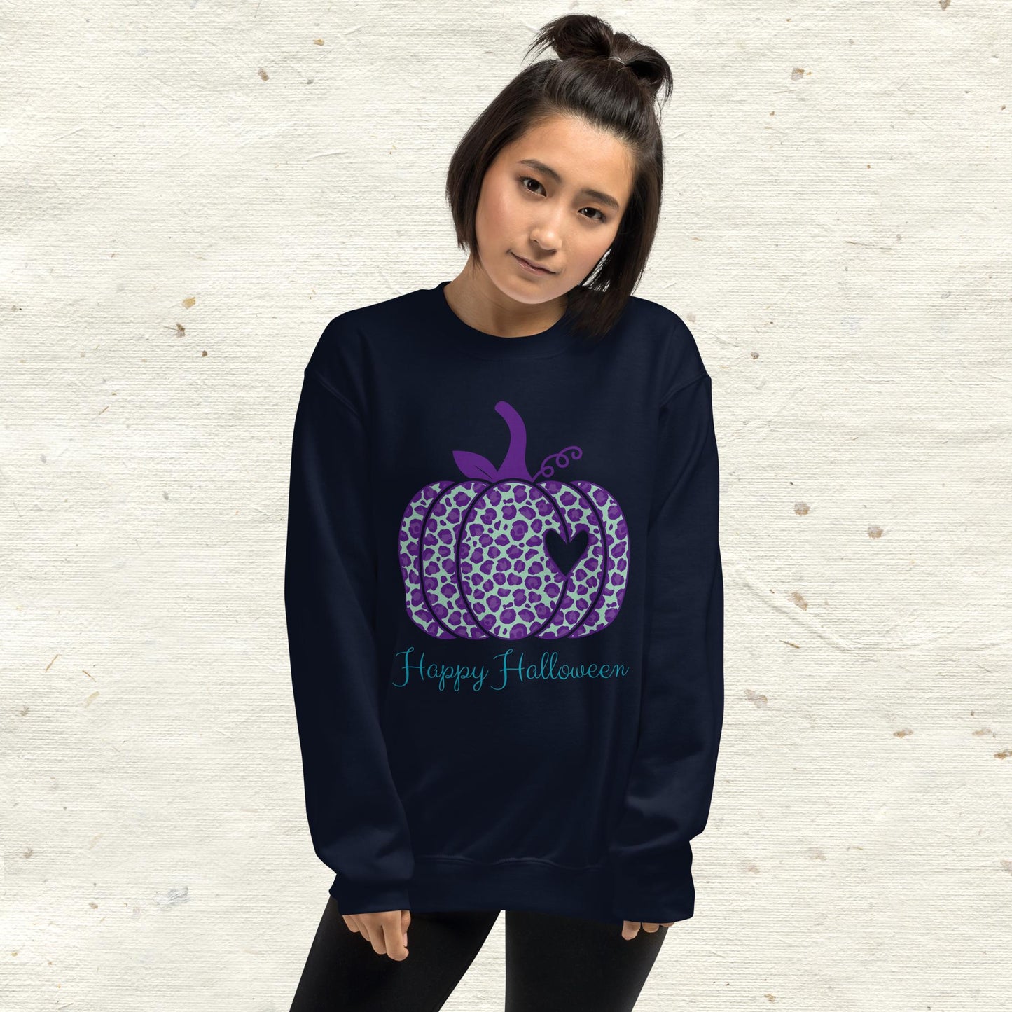 Happy Halloween Purple Pumpkin Sweatshirt