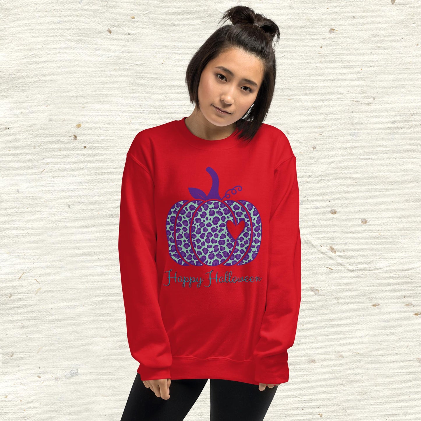 Happy Halloween Purple Pumpkin Sweatshirt
