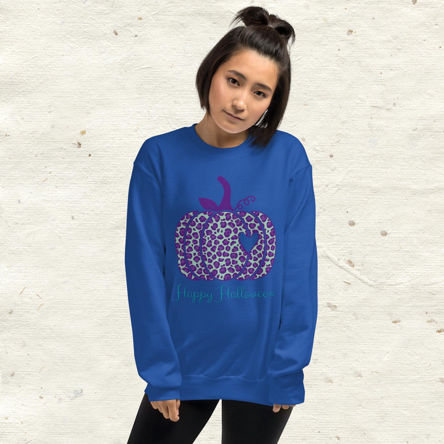 Happy Halloween Purple Pumpkin Sweatshirt