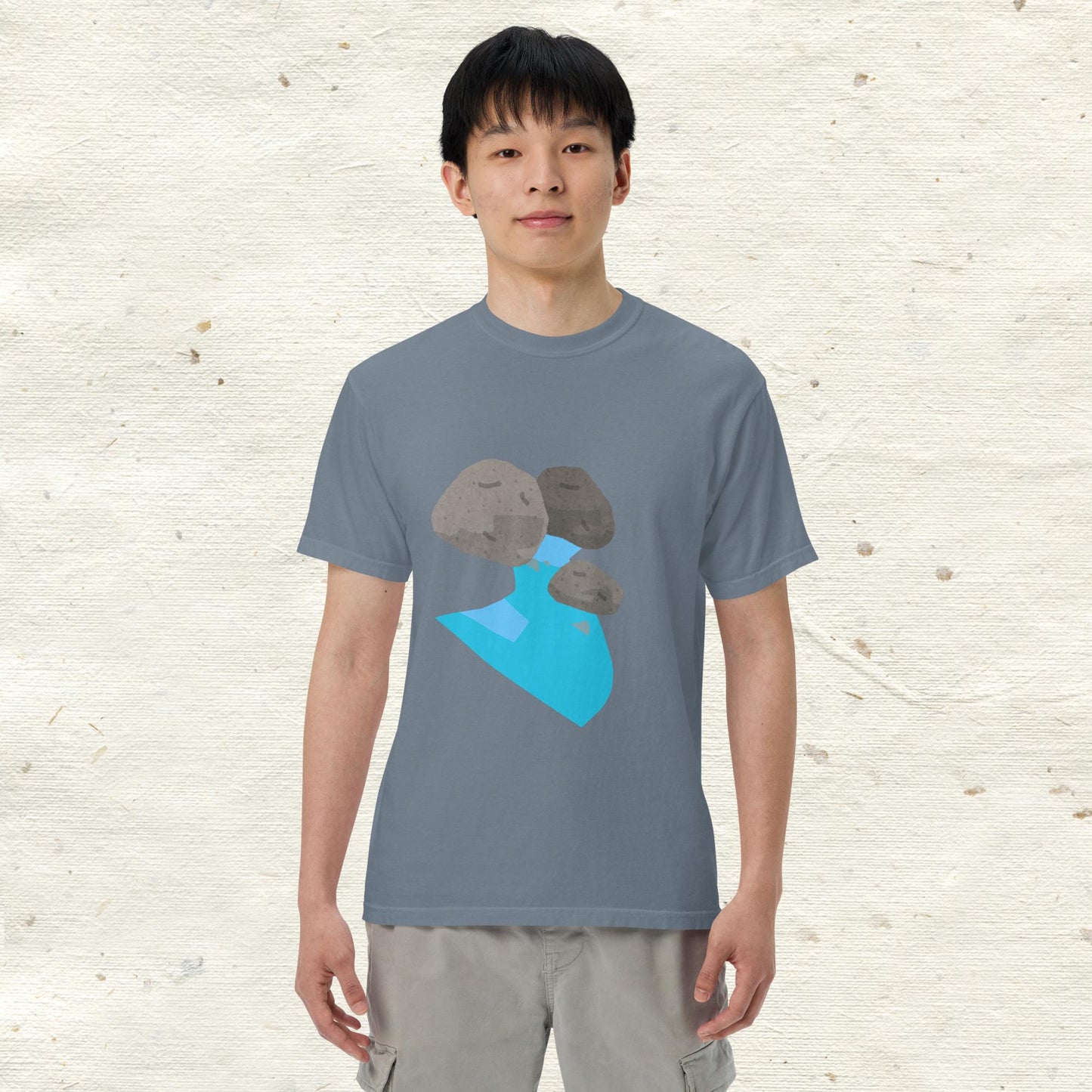 Rocks and Stream Garment-dyed Heavyweight T-shirt