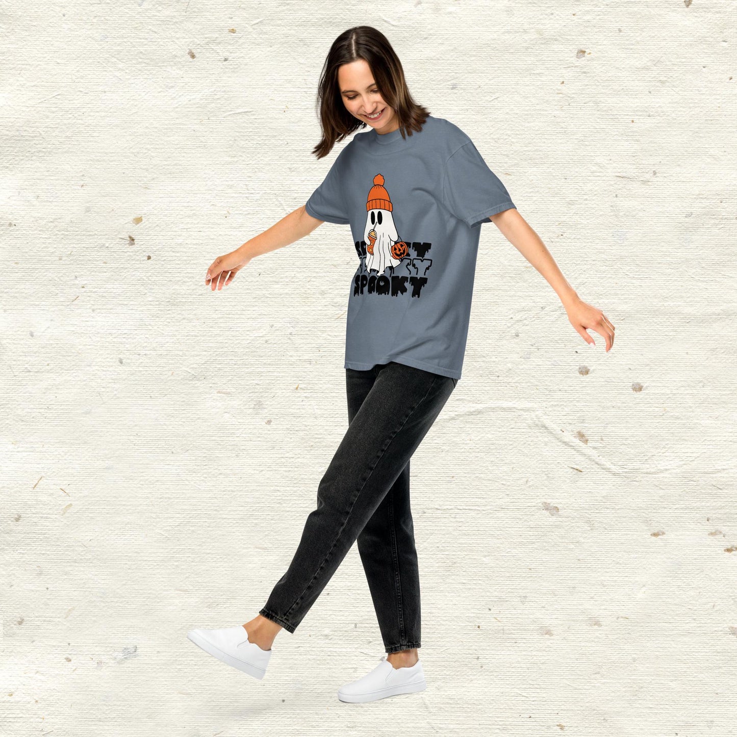 Spooky Ghost Garment-Dyed Heavyweight T-shirt