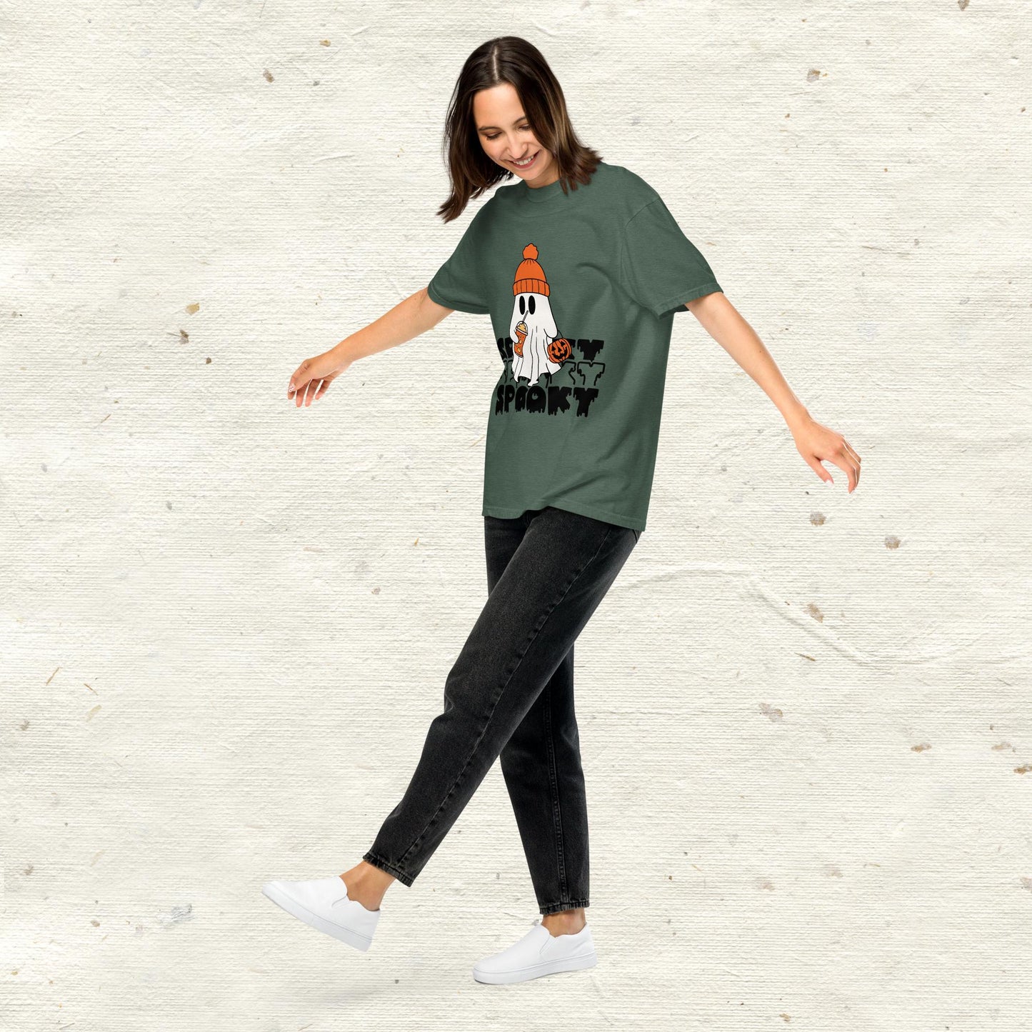 Spooky Ghost Garment-Dyed Heavyweight T-shirt