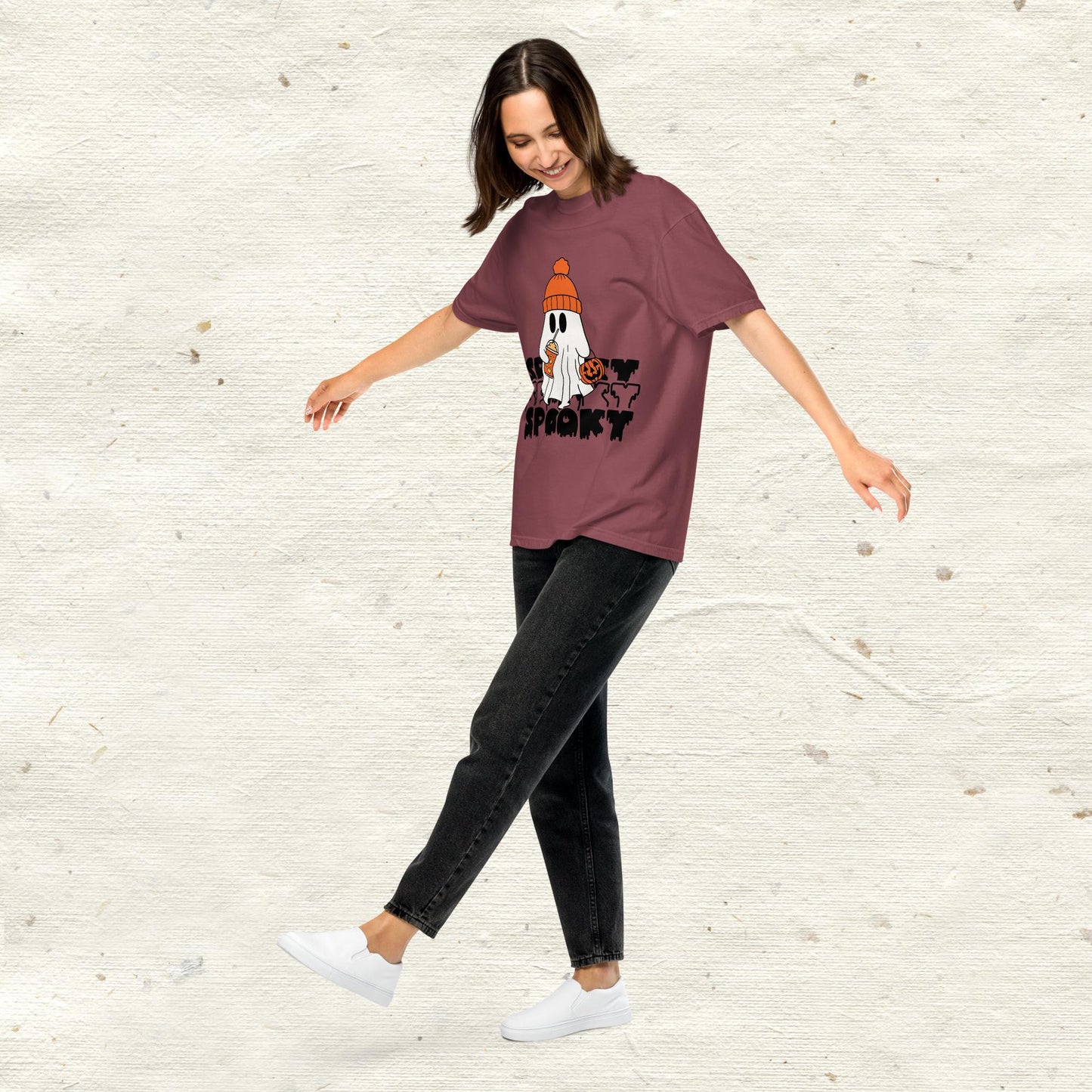 Spooky Ghost Garment-Dyed Heavyweight T-shirt