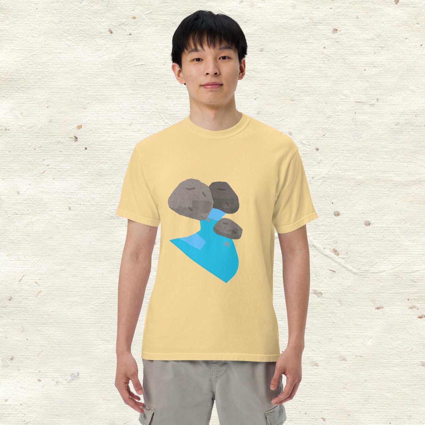 Rocks and Stream Garment-dyed Heavyweight T-shirt