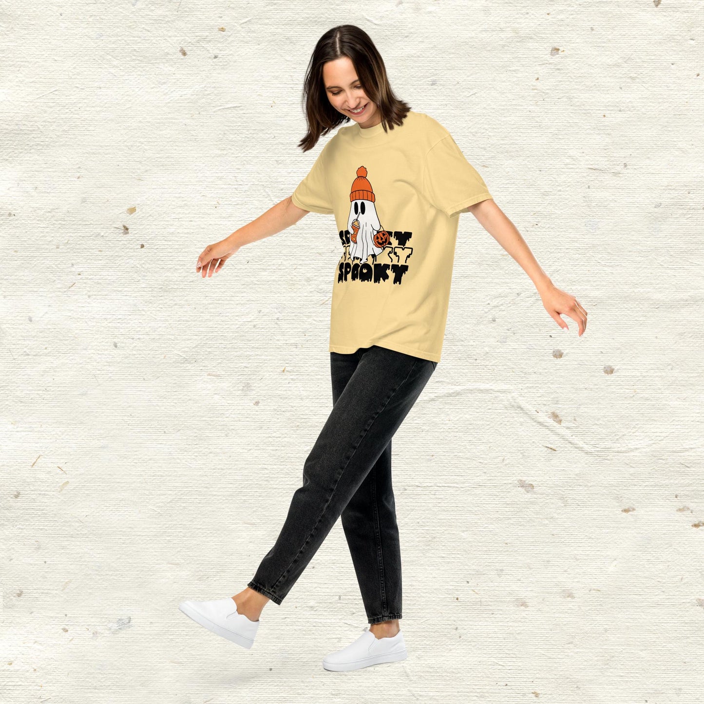 Spooky Ghost Garment-Dyed Heavyweight T-shirt
