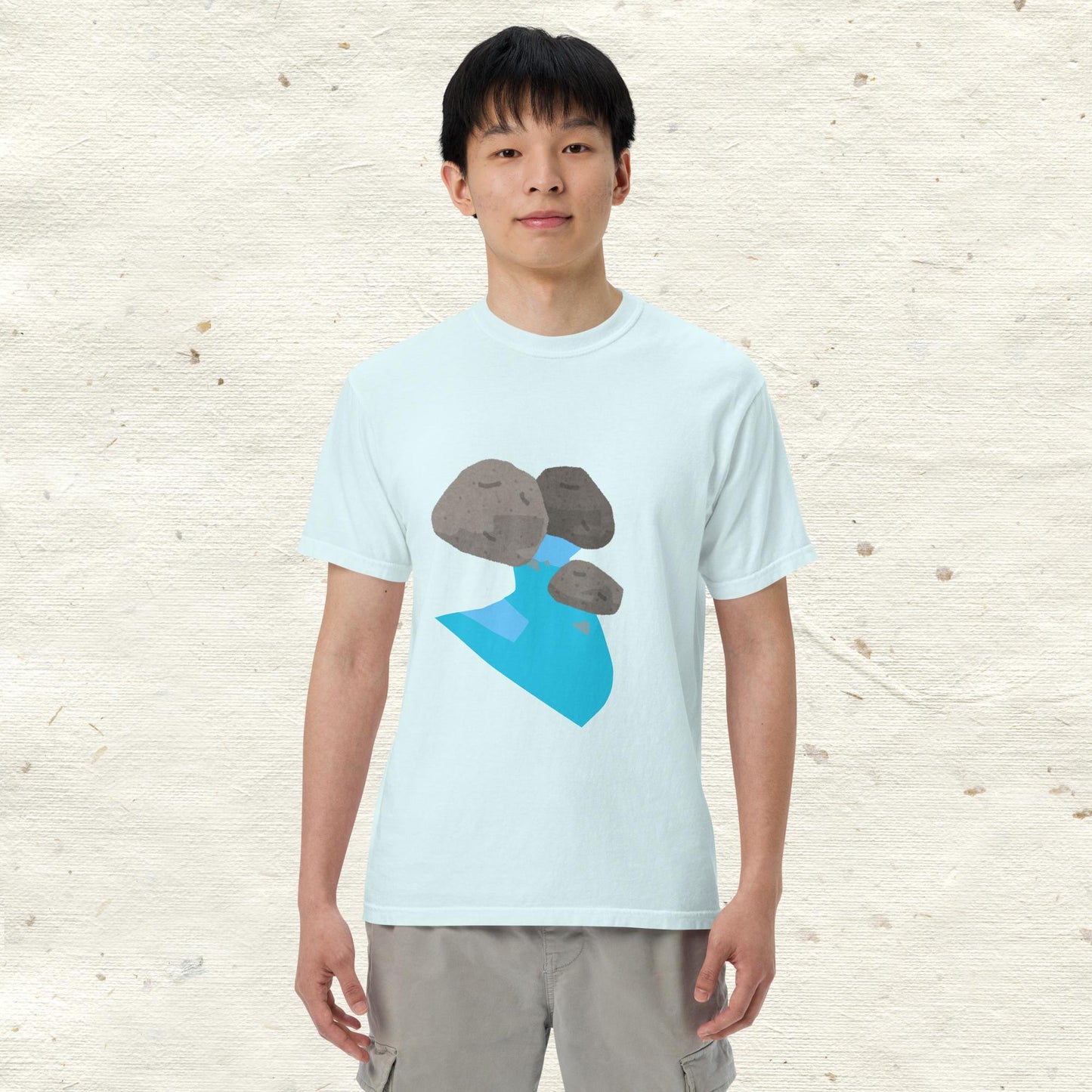 Rocks and Stream Garment-dyed Heavyweight T-shirt