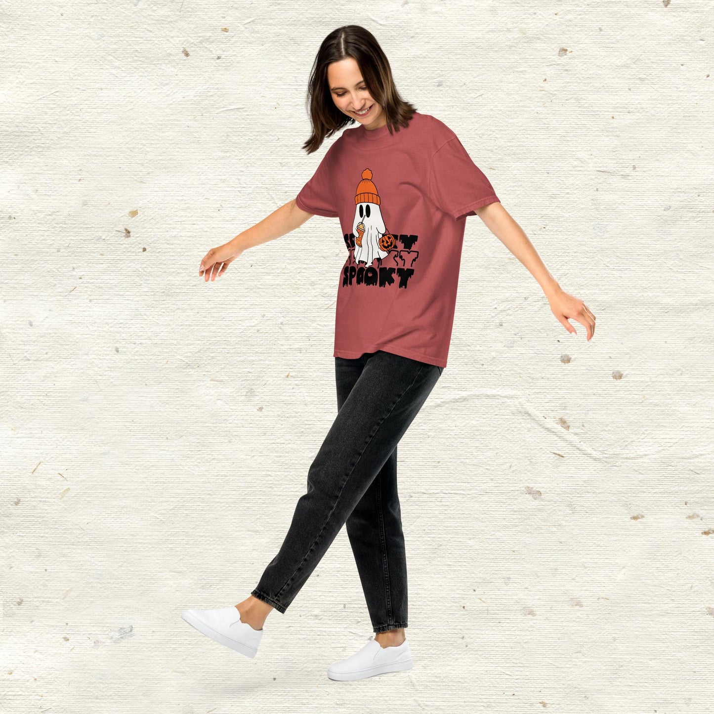 Spooky Ghost Garment-Dyed Heavyweight T-shirt