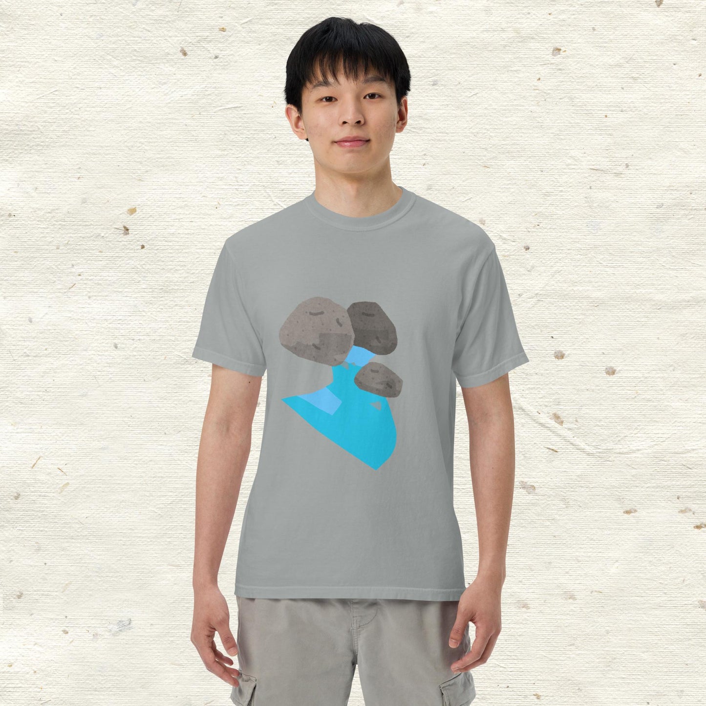 Rocks and Stream Garment-dyed Heavyweight T-shirt
