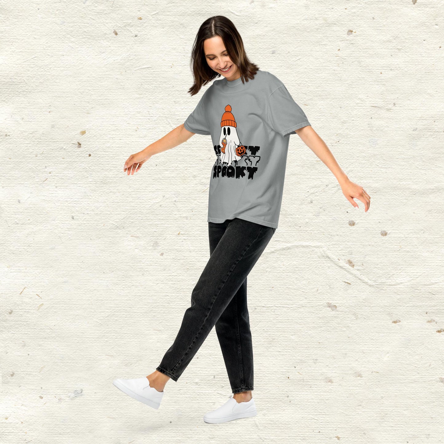 Spooky Ghost Garment-Dyed Heavyweight T-shirt
