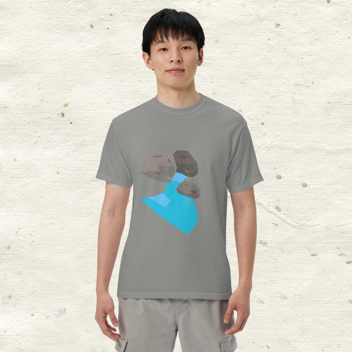 Rocks and Stream Garment-dyed Heavyweight T-shirt