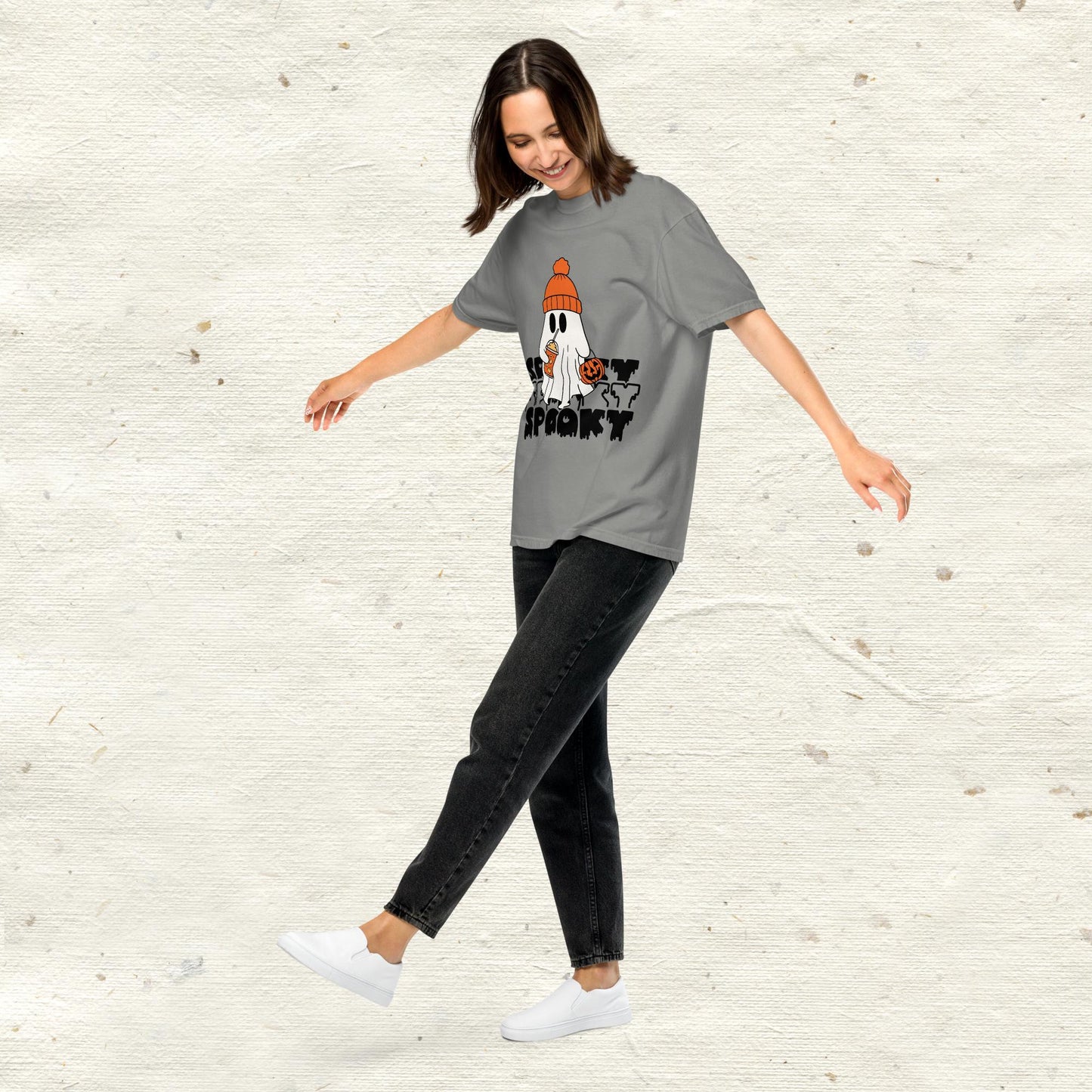 Spooky Ghost Garment-Dyed Heavyweight T-shirt