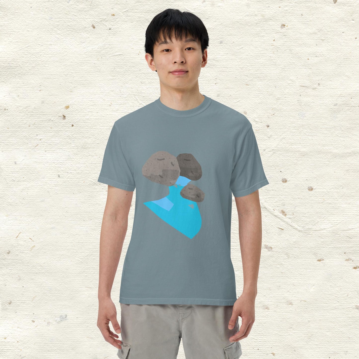 Rocks and Stream Garment-dyed Heavyweight T-shirt