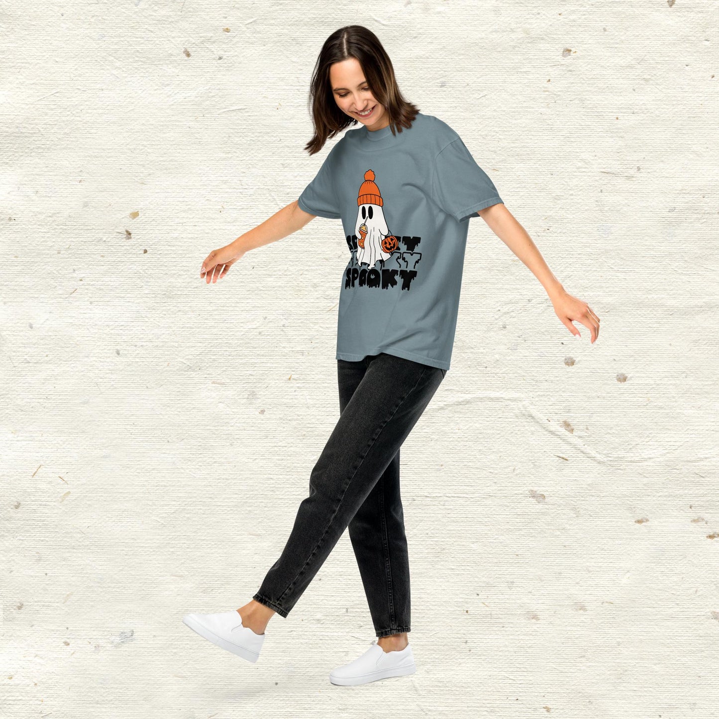 Spooky Ghost Garment-Dyed Heavyweight T-shirt