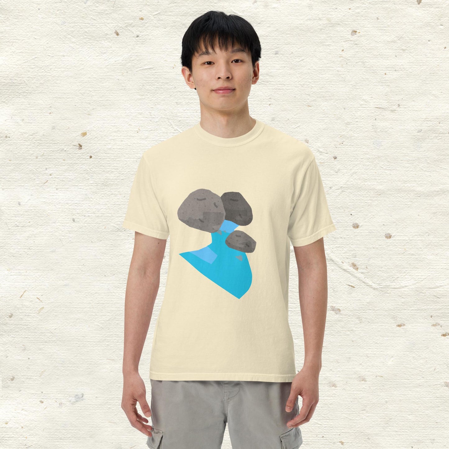 Rocks and Stream Garment-dyed Heavyweight T-shirt