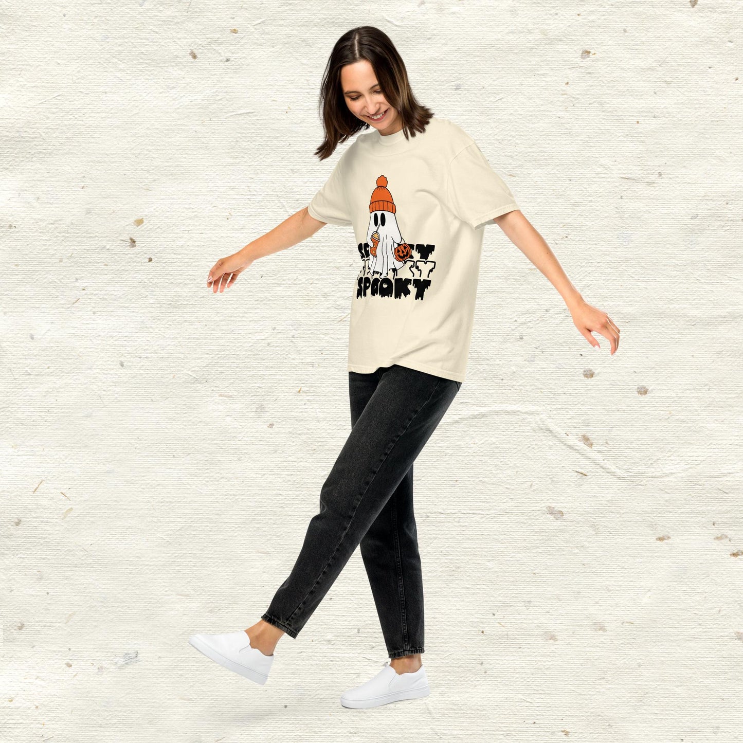 Spooky Ghost Garment-Dyed Heavyweight T-shirt