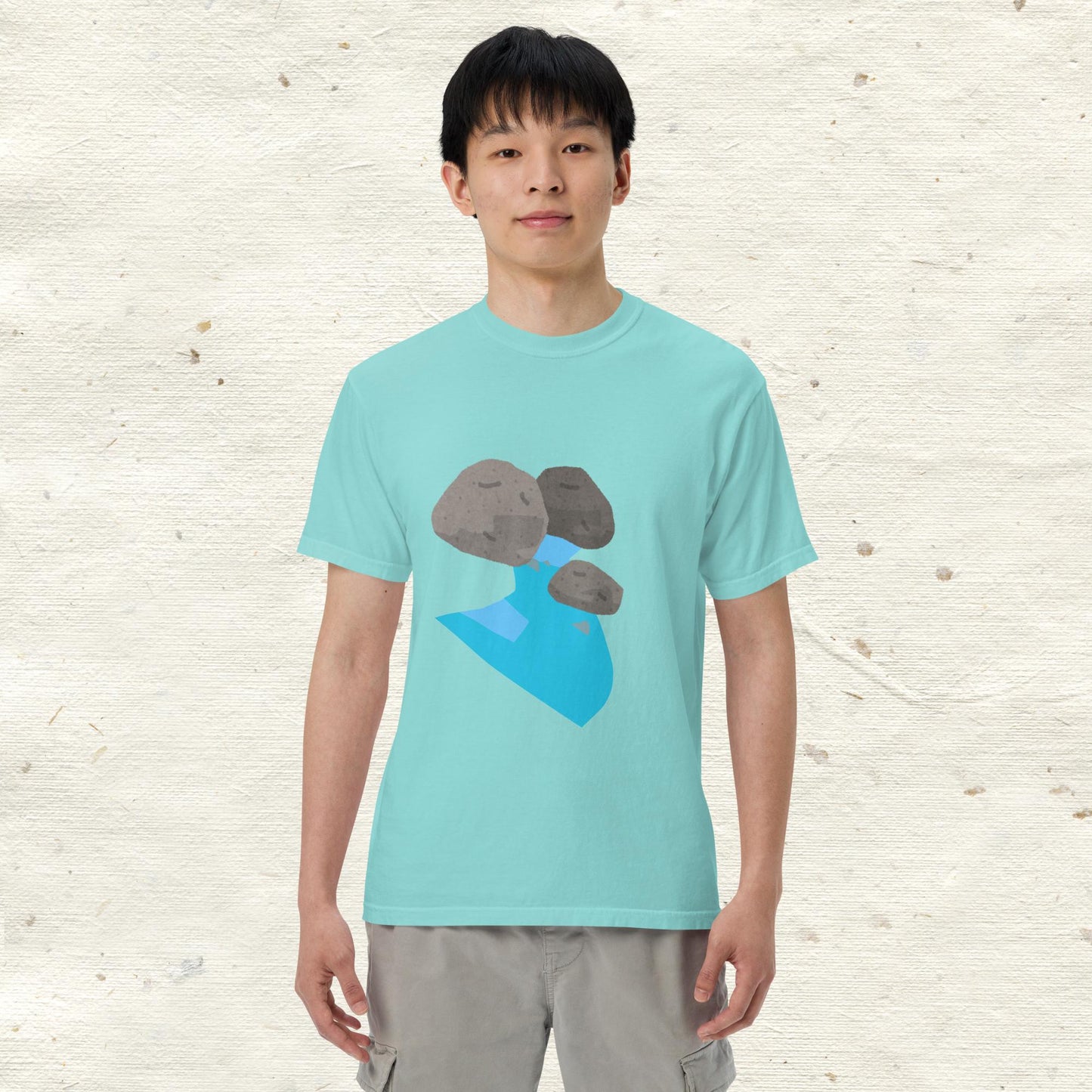 Rocks and Stream Garment-dyed Heavyweight T-shirt