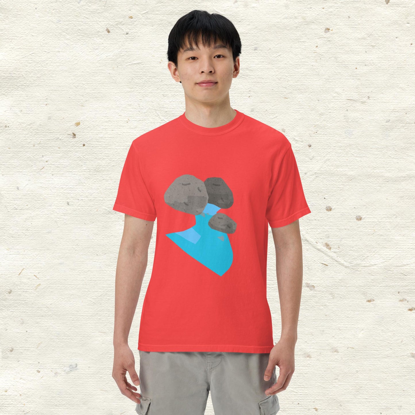 Rocks and Stream Garment-dyed Heavyweight T-shirt
