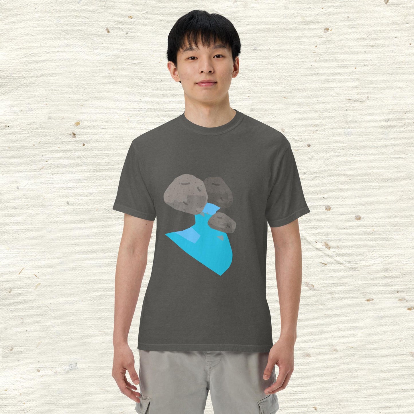 Rocks and Stream Garment-dyed Heavyweight T-shirt