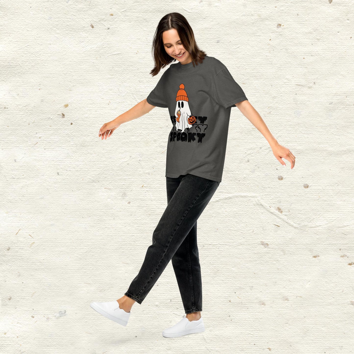 Spooky Ghost Garment-Dyed Heavyweight T-shirt