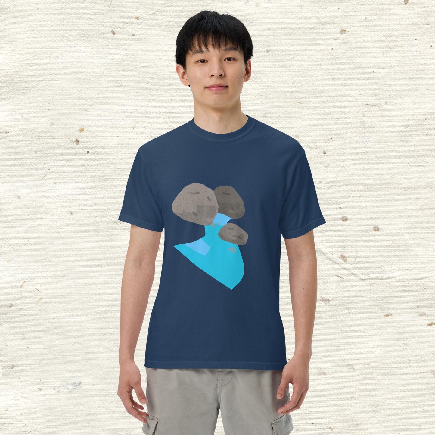 Rocks and Stream Garment-dyed Heavyweight T-shirt