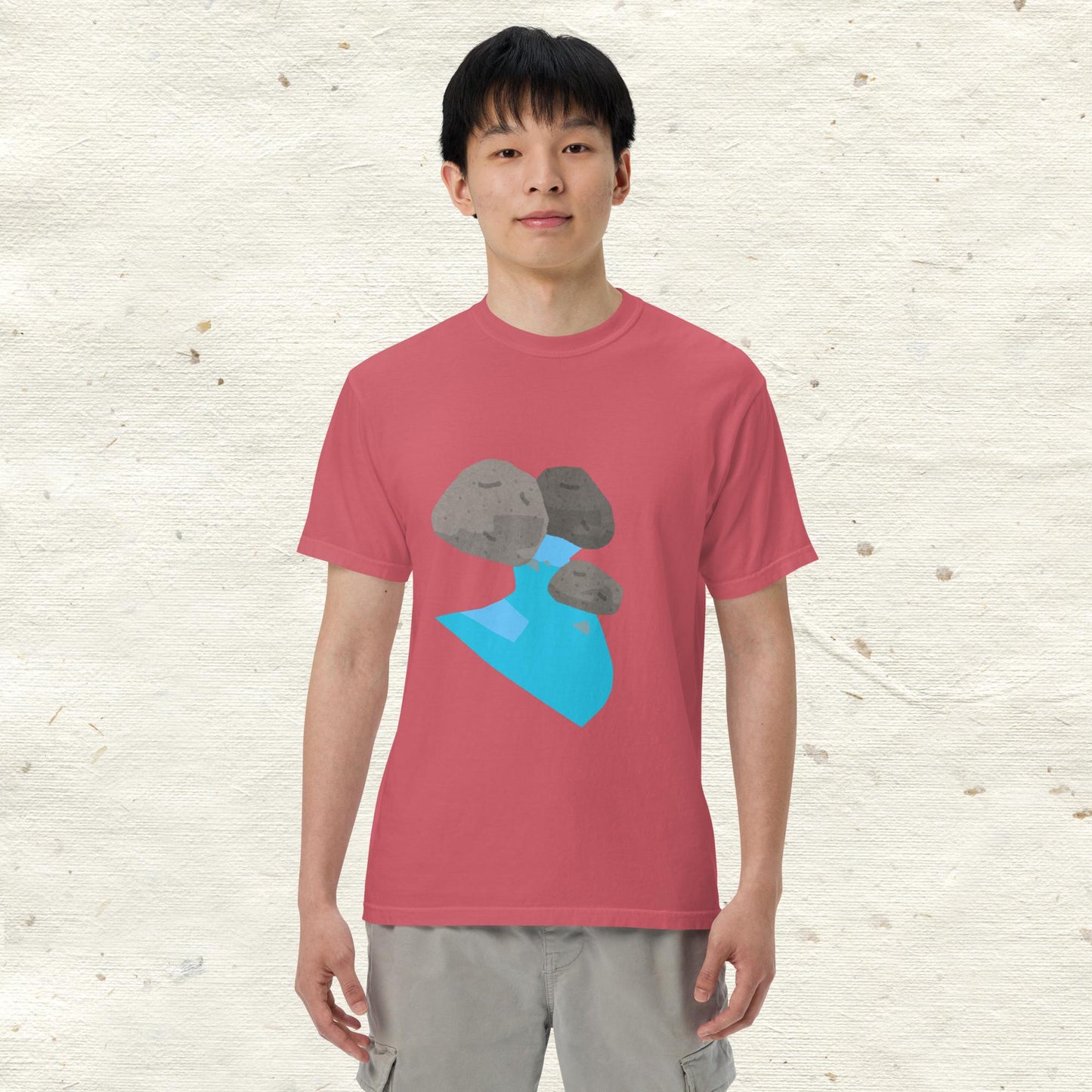 Rocks and Stream Garment-dyed Heavyweight T-shirt