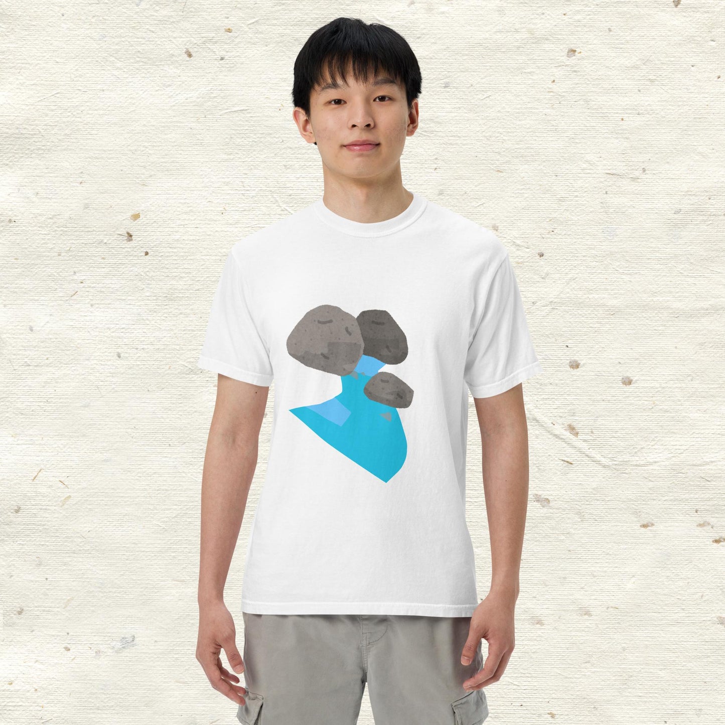 Rocks and Stream Garment-dyed Heavyweight T-shirt