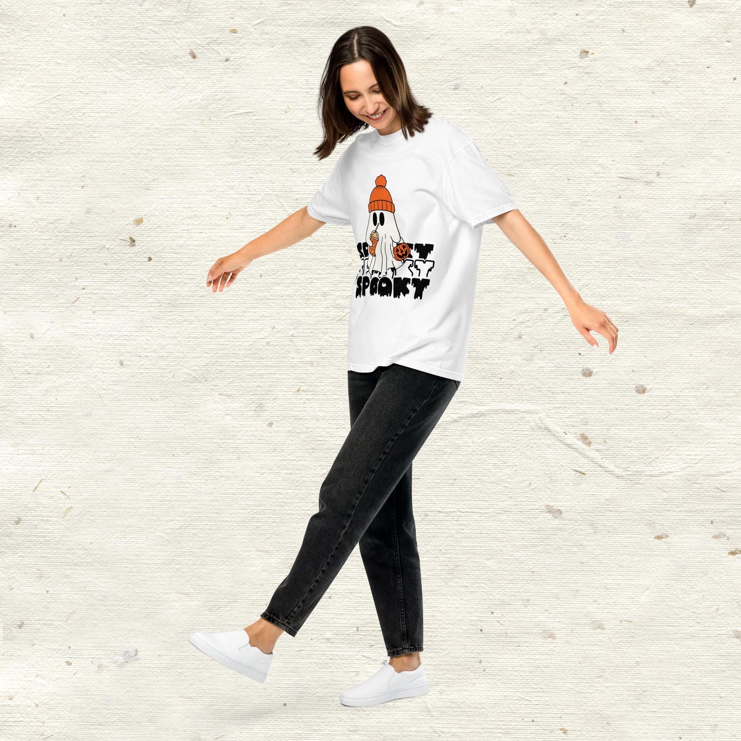 Spooky Ghost Garment-Dyed Heavyweight T-shirt