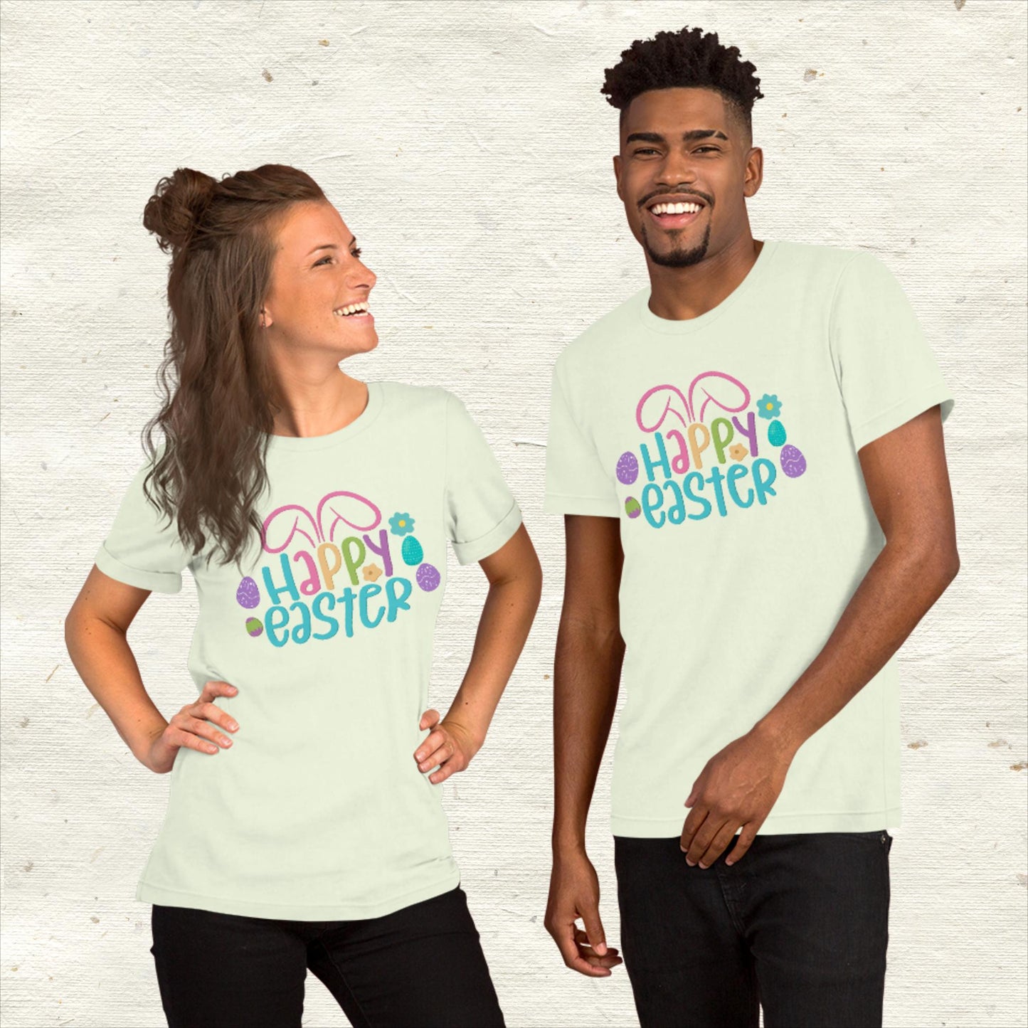 Happy Easter with Bunny Ears Unisex T-Shirt