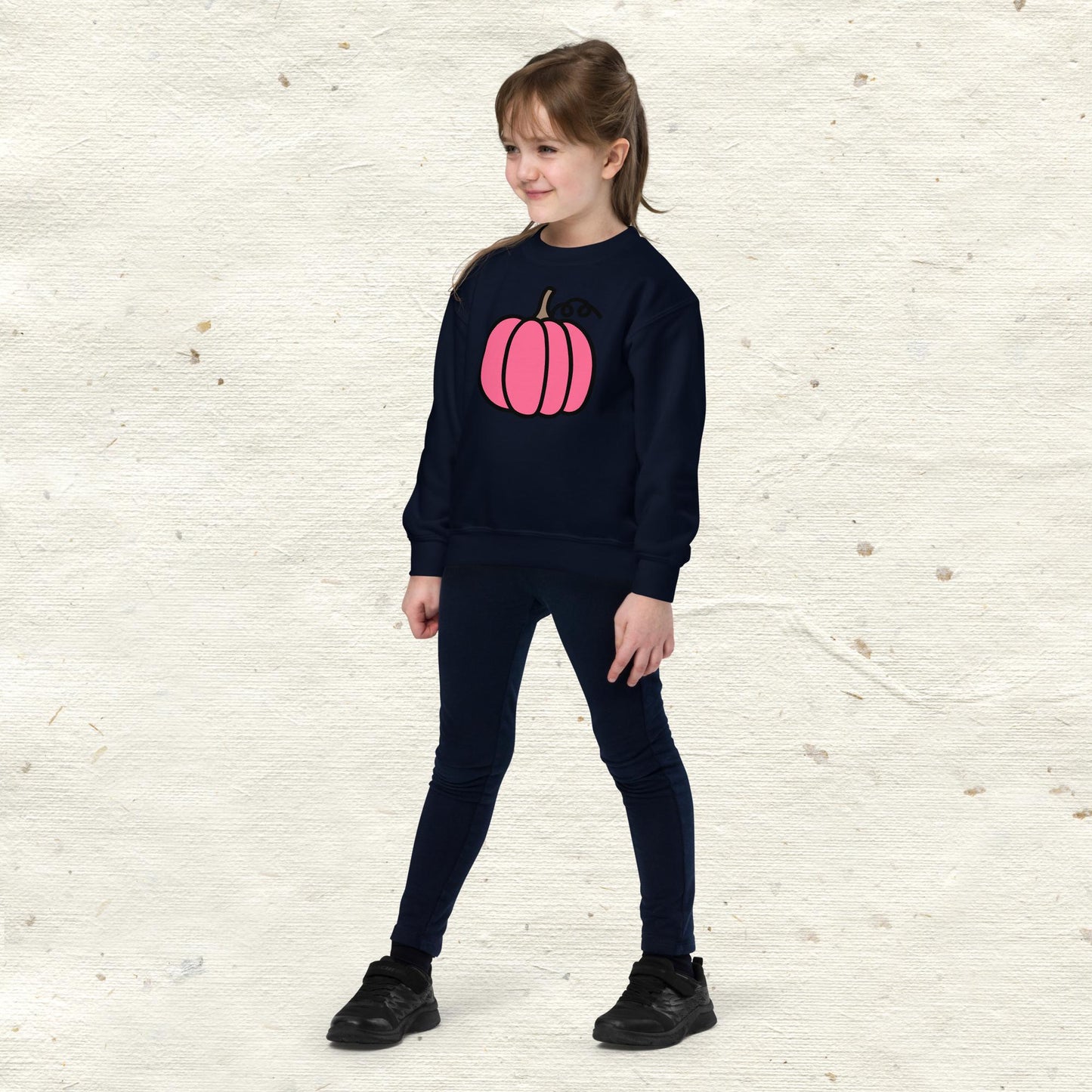 Pink Pumpkin Youth Crewneck Sweatshirt