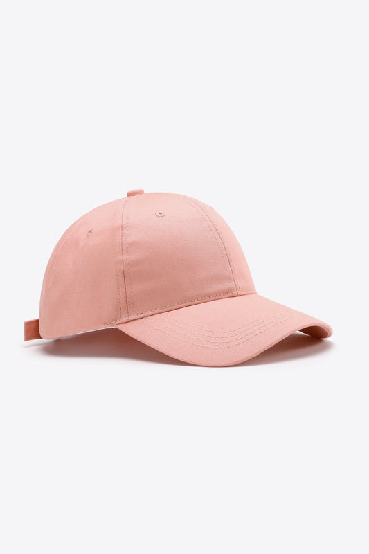 Plain Adjustable Cotton Baseball Cap