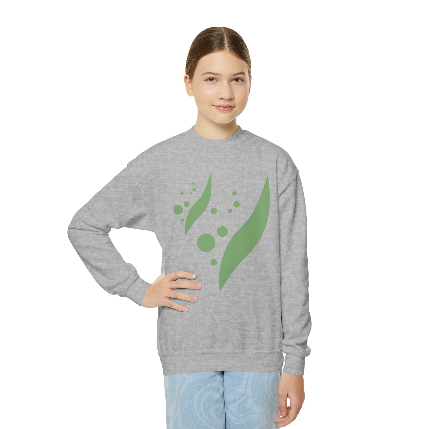 Swoosh and Dots Youth Crewneck Sweatshirt