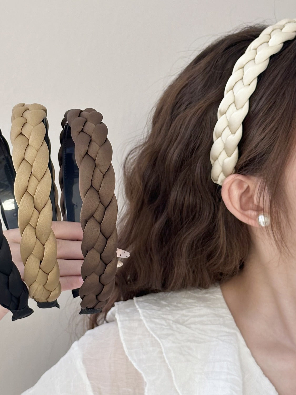 Polyester Braided Wide Headband