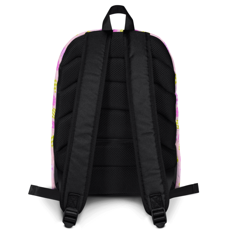 Hearts Dice Pink And Green Backpack