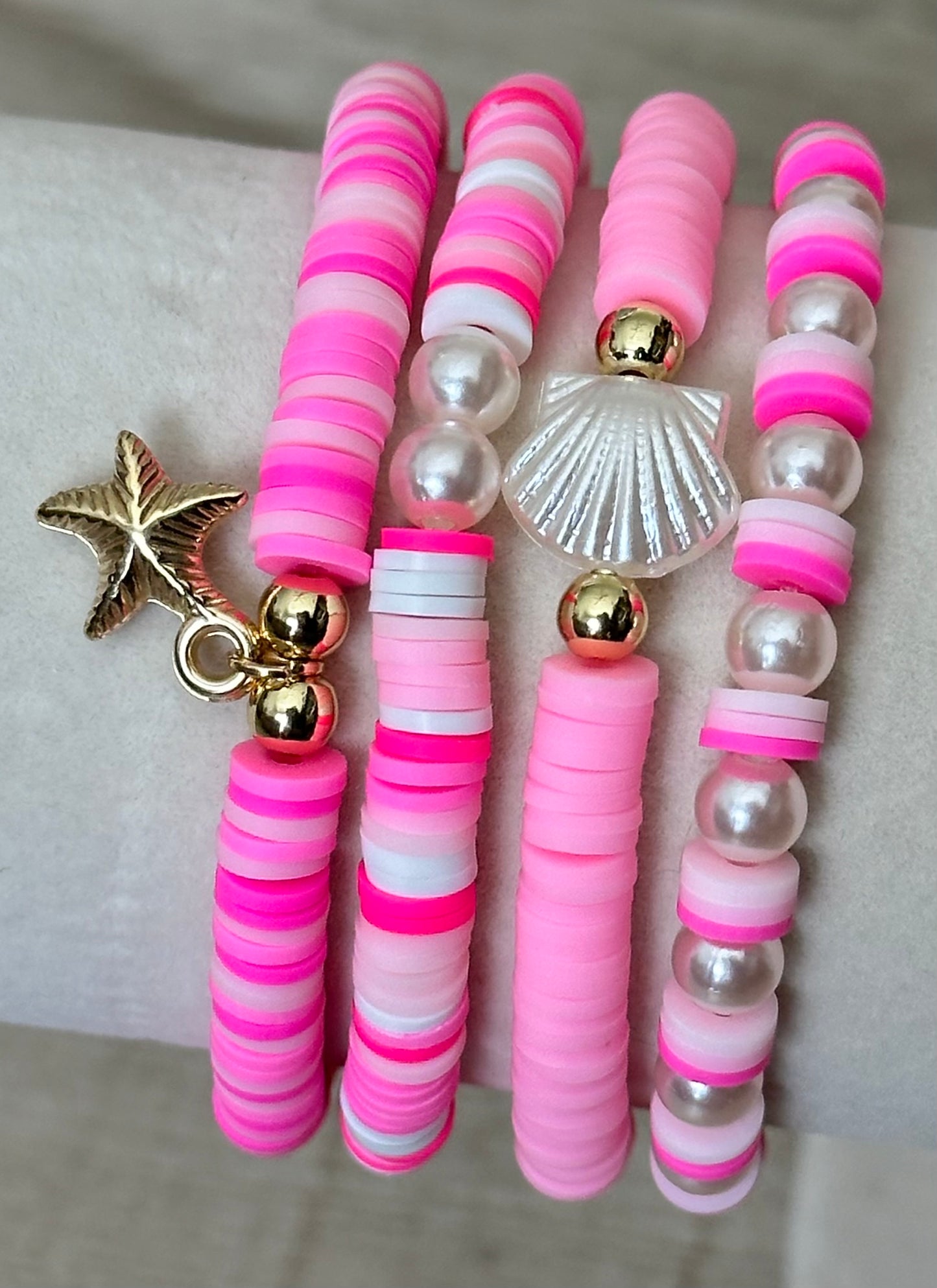 Pink Tide Beaded Bracelets