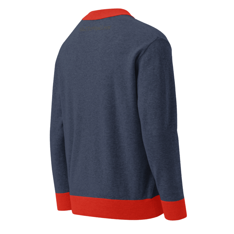 WaTTerMaLLone Red & Blue Knitted Cardigan