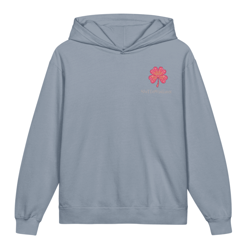 Pink & Yellow Clover Youth Lightweight Hooded Sweatshirt