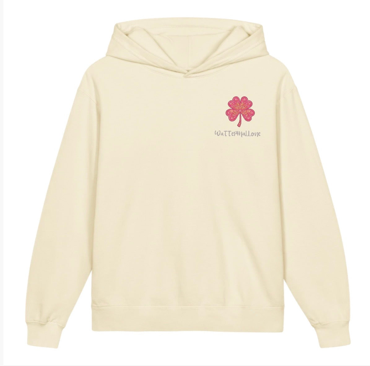 Pink & Yellow Clover Youth Lightweight Hooded Sweatshirt