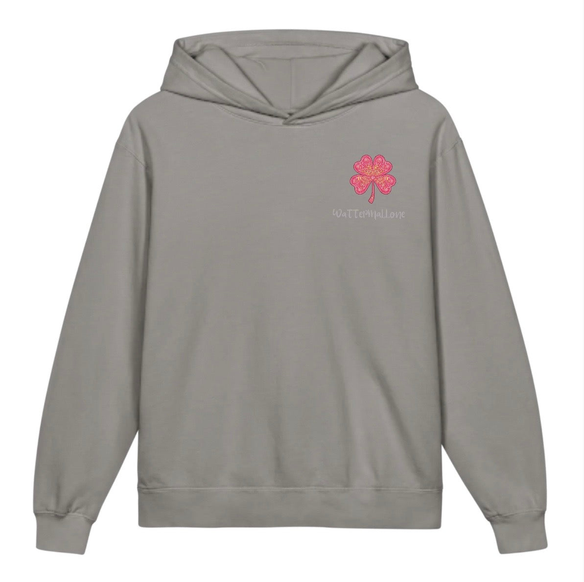 Pink & Yellow Clover Youth Lightweight Hooded Sweatshirt