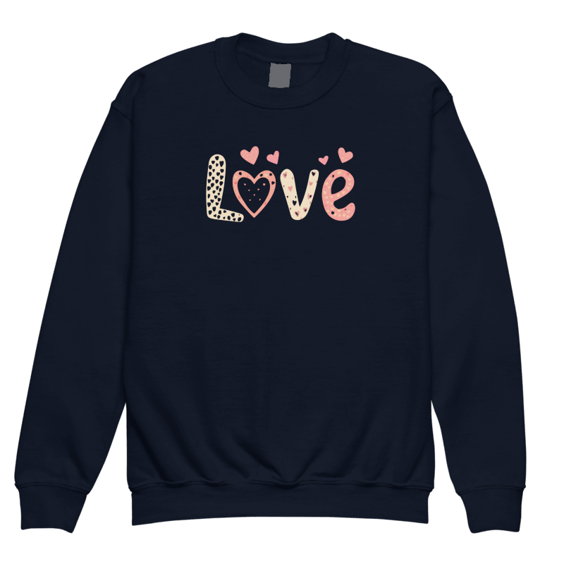 Love and Hearts Youth Crewneck Sweatshirt