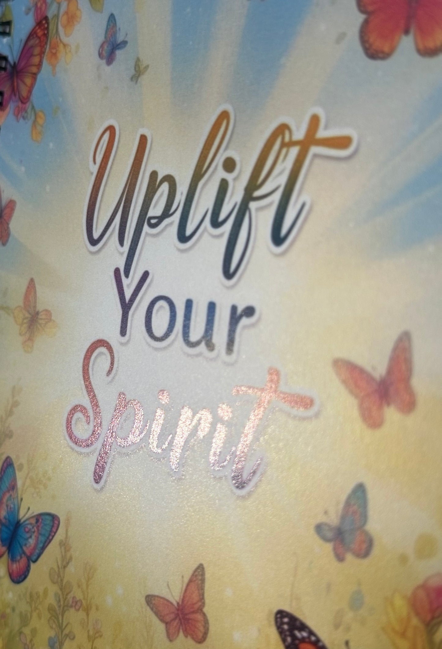 Uplift Your Spirit Ruled Line Spiral Notebook