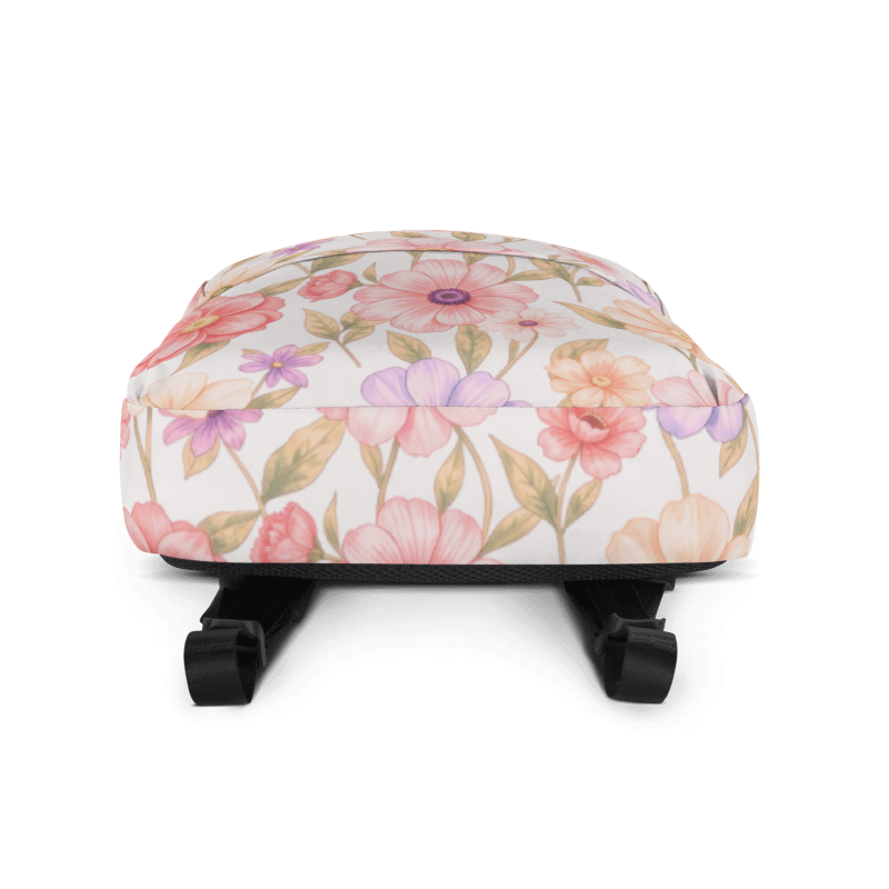 Peach Floral Backpack