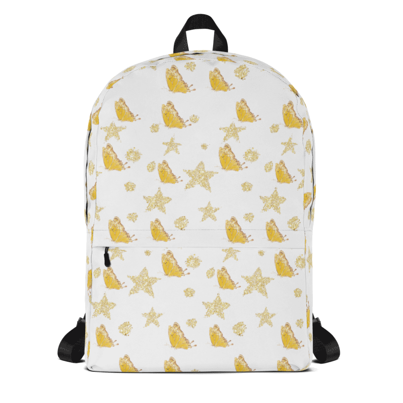 Sparkly Yellow Butterflies Backpack