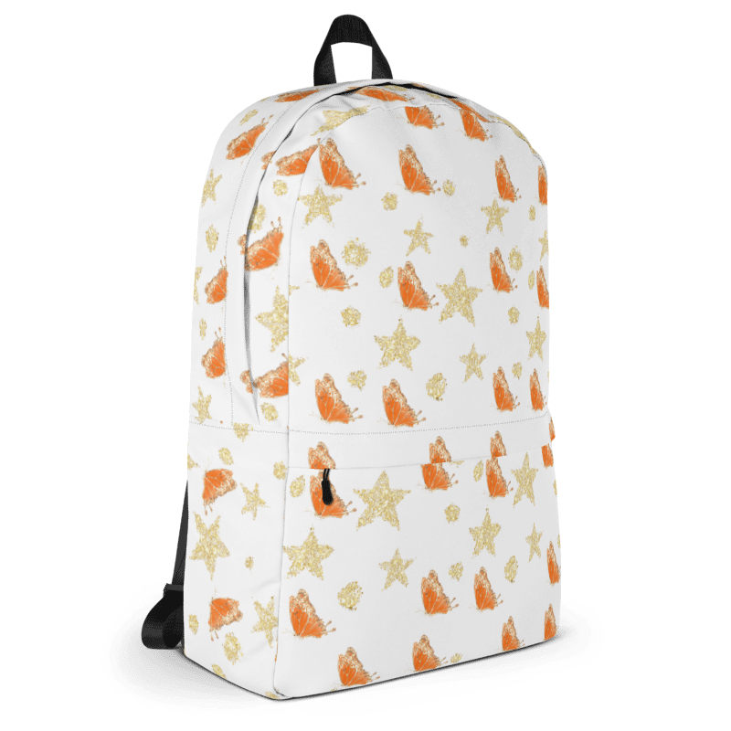 Sparkly Orange Butterflies Backpack